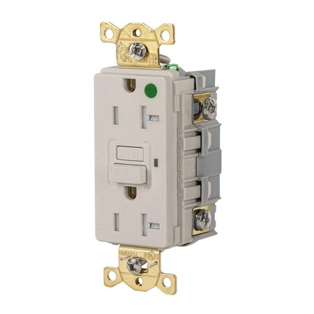 Bryant GFCI Receptacle 20A 125VAC COMM HG TRWR GFR LIGHT ALMOND GFRTW83LA